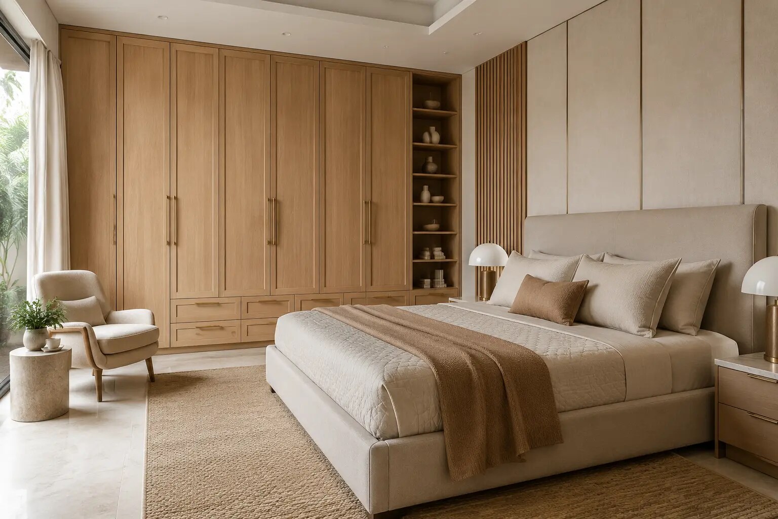 Custom bedroom and wardrobe interior